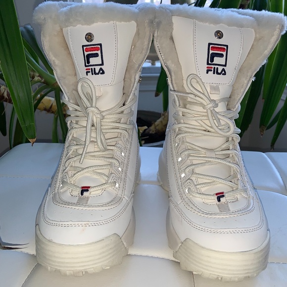 Fila Disruptor Shearling Boots Womens US 8.5 - Picture 4 of 12
